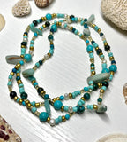 Waist Beads•Custom Size Round Smooth, Choice of Stretch/Tie/Adjustable Clasp(6mm) Natural Gemstone Crystal Energy Bead Waist Jewelry