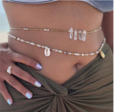 Waist Beads•Custom Size Round Smooth, Choice of Stretch/Tie/Adjustable Clasp(6mm) Natural Gemstone Crystal Energy Bead Waist Jewelry