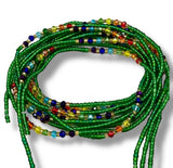 Waist Beads•Custom Size Round Smooth, Choice of Stretch/Tie/Adjustable Clasp(6mm) Natural Gemstone Crystal Energy Bead Waist Jewelry