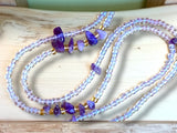 Waist Beads•Custom Size Round Smooth, Choice of Stretch/Tie/Adjustable Clasp(6mm) Natural Gemstone Crystal Energy Bead Waist Jewelry
