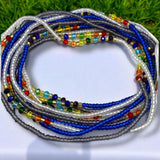 Waist Beads•Custom Size Round Smooth, Choice of Stretch/Tie/Adjustable Clasp(6mm) Natural Gemstone Crystal Energy Bead Waist Jewelry