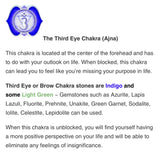 Intention - Third Eye Chakra Balance - Sodalite + Iolite + Lapis Lazuli Custom Size Round Smooth Stretch (8mm) Natural Gemstone Crystal Energy Bead Bracelet