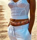 Waist Beads•Custom Size Round Smooth, Choice of Stretch/Tie/Adjustable Clasp(6mm) Natural Gemstone Crystal Energy Bead Waist Jewelry