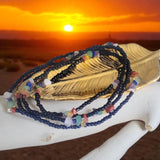 Waist Beads•Custom Size Round Smooth, Choice of Stretch/Tie/Adjustable Clasp(6mm) Natural Gemstone Crystal Energy Bead Waist Jewelry