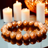 Goldstone Sandstone Gold Orange Custom Size Round Smooth Stretch (8mm) Natural Gemstone Crystal Energy Bracelet