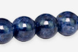 Sapphire Blue Kashmir Custom Size Round Smooth Stretch (8mm) Natural Gemstone Crystal Energy Bead Bracelet
