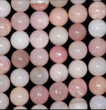 Opal - Pink Peruvian Opal•Custom Size Round Smooth Stretch (8mm) Natural Gemstone Crystal Energy Bead Bracelet