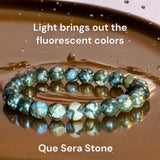 Que Sera Stone•Llianite•Galaxy Rhyolite•Vulcanite•Blue Opal•Custom Size Round Smooth Stretch (8mm) Natural Gemstone Crystal Energy Bead Bracelet