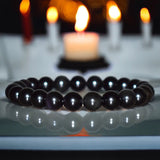 Onyx - Black Onyx Custom Size Round Smooth Stretch (8mm) Natural Gemstone Crystal Energy Bead Bracelet