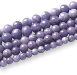 Angelite Purple Custom Size Round Smooth Stretch (8mm) Natural Gemstone Crystal Energy Bead Bracelet