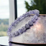 Angelite Purple Custom Size Round Smooth Stretch (8mm) Natural Gemstone Crystal Energy Bead Bracelet