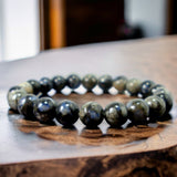 Que Sera Stone•Llianite•Galaxy Rhyolite•Vulcanite•Blue Opal•Custom Size Round Smooth Stretch (8mm) Natural Gemstone Crystal Energy Bead Bracelet