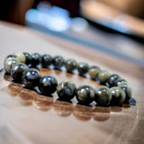 Que Sera Stone•Llianite•Galaxy Rhyolite•Vulcanite•Blue Opal•Custom Size Round Smooth Stretch (8mm) Natural Gemstone Crystal Energy Bead Bracelet