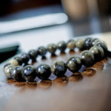Que Sera Stone•Llianite•Galaxy Rhyolite•Vulcanite•Blue Opal•Custom Size Round Smooth Stretch (8mm) Natural Gemstone Crystal Energy Bead Bracelet