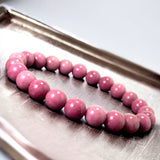 Rhodonite Pink Custom Size Round Smooth Stretch (8mm) Natural Gemstone Crystal Energy Bead Bracelet