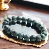 Emerald AAA+ Columbian Green•Custom Size•Round Smooth Stretch (8mm) Natural Gemstone Crystal Energy Bead Bracelet