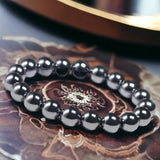 Terahertz Custom Size Round Stretch (8mm) Natural Gemstone Crystal Energy Bead Bracelet