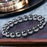 Terahertz Custom Size Round Stretch (8mm) Natural Gemstone Crystal Energy Bead Bracelet