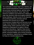 Tiger’s Eye - Green Tiger’s Eye & Selenite & Green Sandstone/Goldstone•Custom Size Round Smooth Stretch (8mm) Natural Gemstone Crystal Energy Bead Bracelet