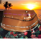 Waist Beads•Custom Size Round Smooth, Choice of Stretch/Tie/Adjustable Clasp(6mm) Natural Gemstone Crystal Energy Bead Waist Jewelry