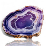 Agate - Banded Botswana Stripe Purple Agate Custom Size Round Smooth Stretch (8mm) Natural Gemstone Crystal Energy Bead Bracelet