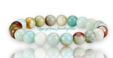 Amazonite - Custom Size•Round Smooth Stretch (8mm) Natural Gemstone Crystal Energy Bead Bracelet