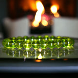 Peridot Custom Size Round Smooth Stretch (8mm) Natural Gemstone Crystal Energy Bead Bracelet