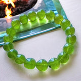 Peridot Olivine Green Custom Size Round Smooth Stretch (10mm) Natural Gemstone Crystal Energy Bead Bracelet