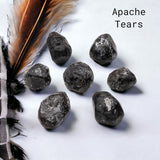 Intention - Grief & Loss - Lepidolite + Smoky Quartz + Rhodochrosite + Angelite Beads + One Apache Tear Natural Gemstone - Custom Size Round Smooth Stretch (8mm) Natural Gemstone Crystal Energy Bead Bracelet