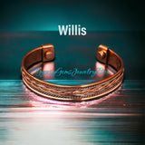 Copper Magnetic Hand Forged Solid Pure Copper Therapy Bracelet Cuff