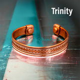 Copper Magnetic Hand Forged Solid Pure Copper Therapy Bracelet Cuff