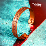 Copper Magnetic Hand Forged Solid Pure Copper Therapy Bracelet Cuff