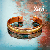 Copper Magnetic Hand Forged Solid Pure Copper Therapy Bracelet Cuff