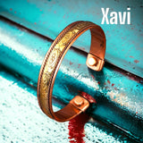Copper Magnetic Hand Forged Solid Pure Copper Therapy Bracelet Cuff
