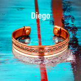Copper Magnetic Hand Forged Solid Pure Copper Therapy Bracelet Cuff