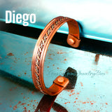 Copper Magnetic Hand Forged Solid Pure Copper Therapy Bracelet Cuff