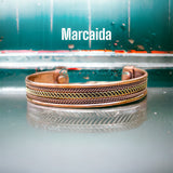 Copper Magnetic Hand Forged Solid Pure Copper Therapy Bracelet Cuff