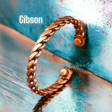Copper Magnetic Hand Forged Solid Pure Copper Therapy Bracelet Cuff