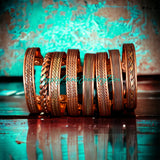 Copper Magnetic Hand Forged Solid Pure Copper Therapy Bracelet Cuff