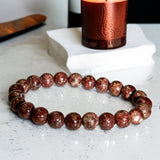 Eudialyte Custom Size Round Smooth Stretch (8mm) Natural Gemstone Crystal Energy Bead Bracelet