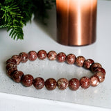 Eudialyte Custom Size Round Smooth Stretch (8mm) Natural Gemstone Crystal Energy Bead Bracelet