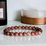 Eudialyte Custom Size Round Smooth Stretch (8mm) Natural Gemstone Crystal Energy Bead Bracelet