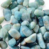 Aquamarine - Brazilian Blue Custom Size Round Smooth Stretch (8mm) Natural Gemstone Crystal Energy Bead Bracelet
