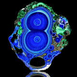 Azurite Blue Green•Custom Size•Round Smooth Stretch (8mm) Natural Gemstone Crystal Energy Bead Bracelet