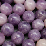 Lepidolite Purple Mica Custom Size Round Smooth Stretch (8mm) Natural Gemstone Crystal Energy Bead Bracelet