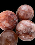 Quartz - Hematoid Red Fire Quartz - Lepidocrocite•Custom Size (8mm) Round Stretch Natural Gemstone Crystal Energy Bead Bracelet