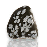 Obsidian - Snowflake Obsidian Custom Size Round Smooth Stretch (8mm) Natural Gemstone Crystal Energy Bead Bracelet