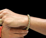 Pyrite - Golden Pyrite Round Smooth Stretch (8mm) Natural Gemstone Crystal Energy Bead Bracelet