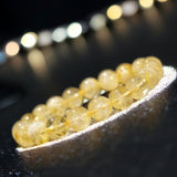 Citrine Custom Size Yellow Round Smooth Stretch (8mm) Natural Gemstone Crystal Energy Bead Bracelet "High Quality”