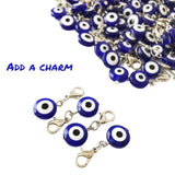 Jade - Jadeite Imperial Green Custom Size Optional Evil Eye Charm Round Smooth Stretch (8mm) Natural Gemstone Crystal Energy Bead Bracelet